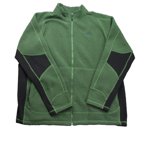 Northface Men's XXL Green & Black Full Zip Fleece Jacket - Picture 1 of 13